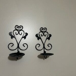 Elegant Black Wall Sconce Set